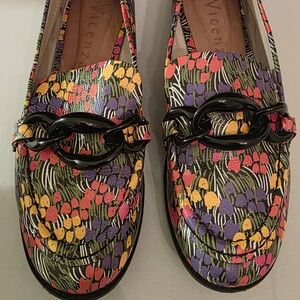 Anthropologie Multicolor Floral Loafers